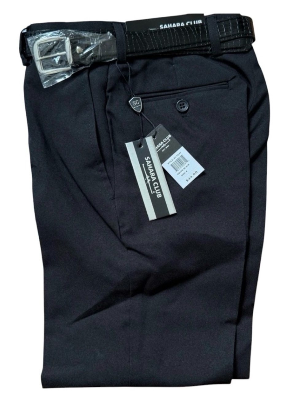 Sahara Club Boys Black Formal Dress Pants With Belt NWT Style SC-70-27